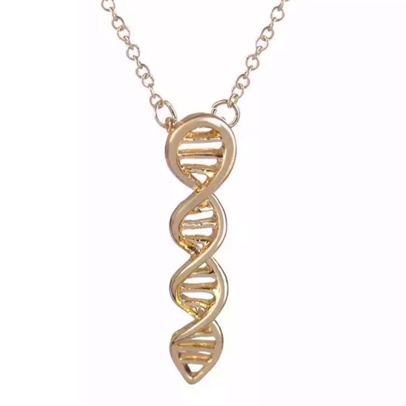 1 LEFT‼️ 2/$20 NEW Gold DNA Helix Necklace Pendant + Chain - Picture 2 of 11